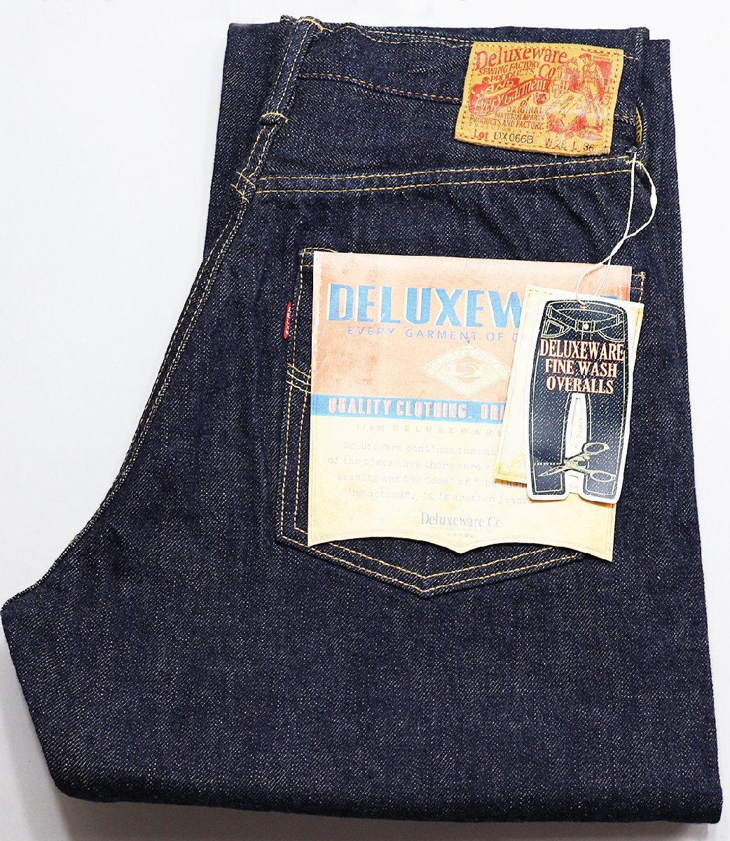 Deluxeware (デラックスウエア) DX066B...1940s ORIGINAL PIPED STRAIGHT / オリジナル パイプドストレートデニムパンツ 未使用品 w28拍卖