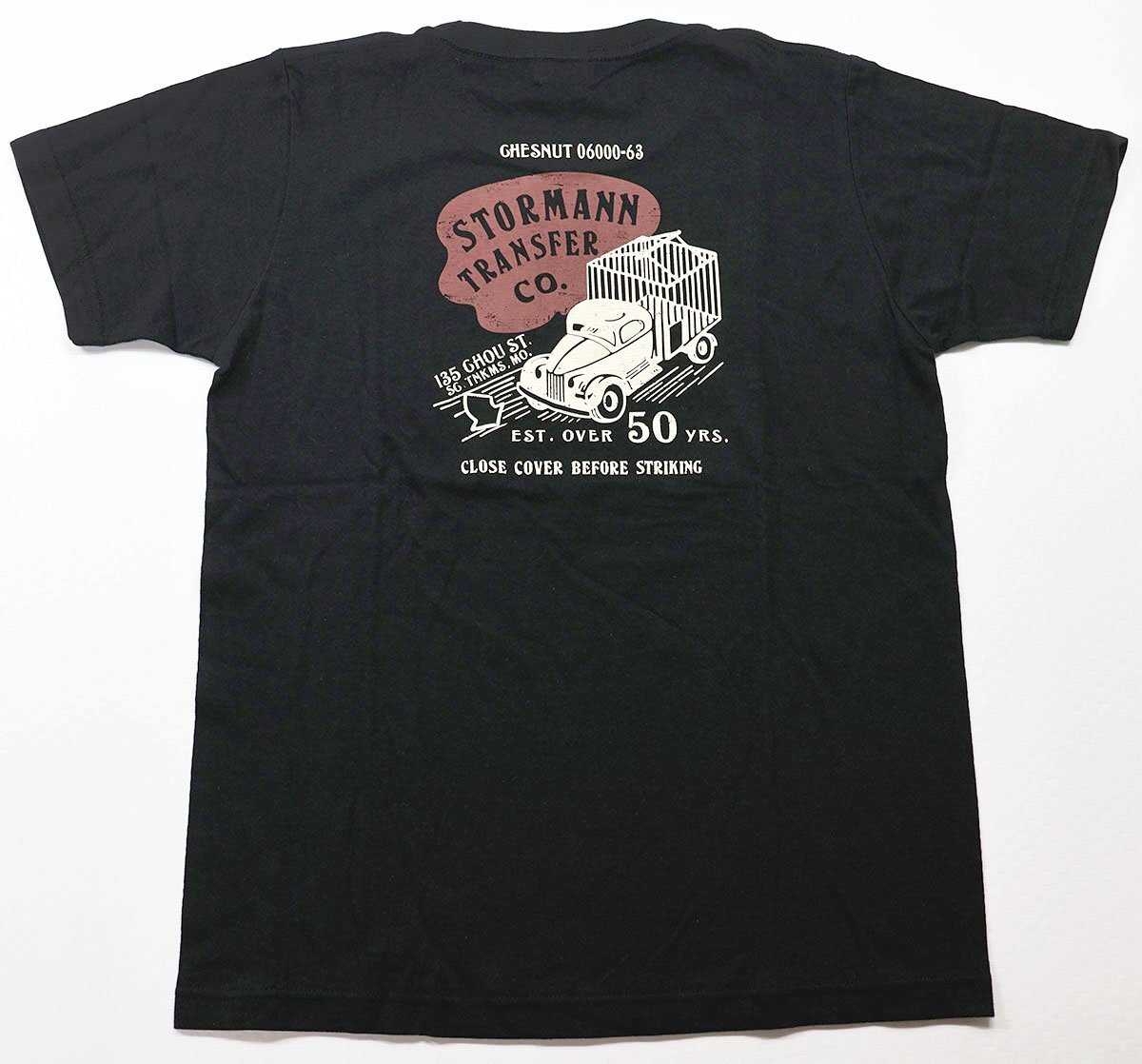STORM BECKER (ストームベッカー) Crew Neck Tee - Stormann Transfer Co. - / クルーネックTシャツ CT-20705 未使用品 ブラック size S拍卖