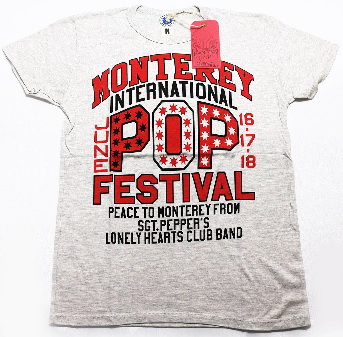 BO'S GLAD RAGS (ボーズグラッドラグス) クルーネックTシャツ “MONTEREY POP 1967” FCC21-02 未使用品 size M / バーンストーマーズ拍卖