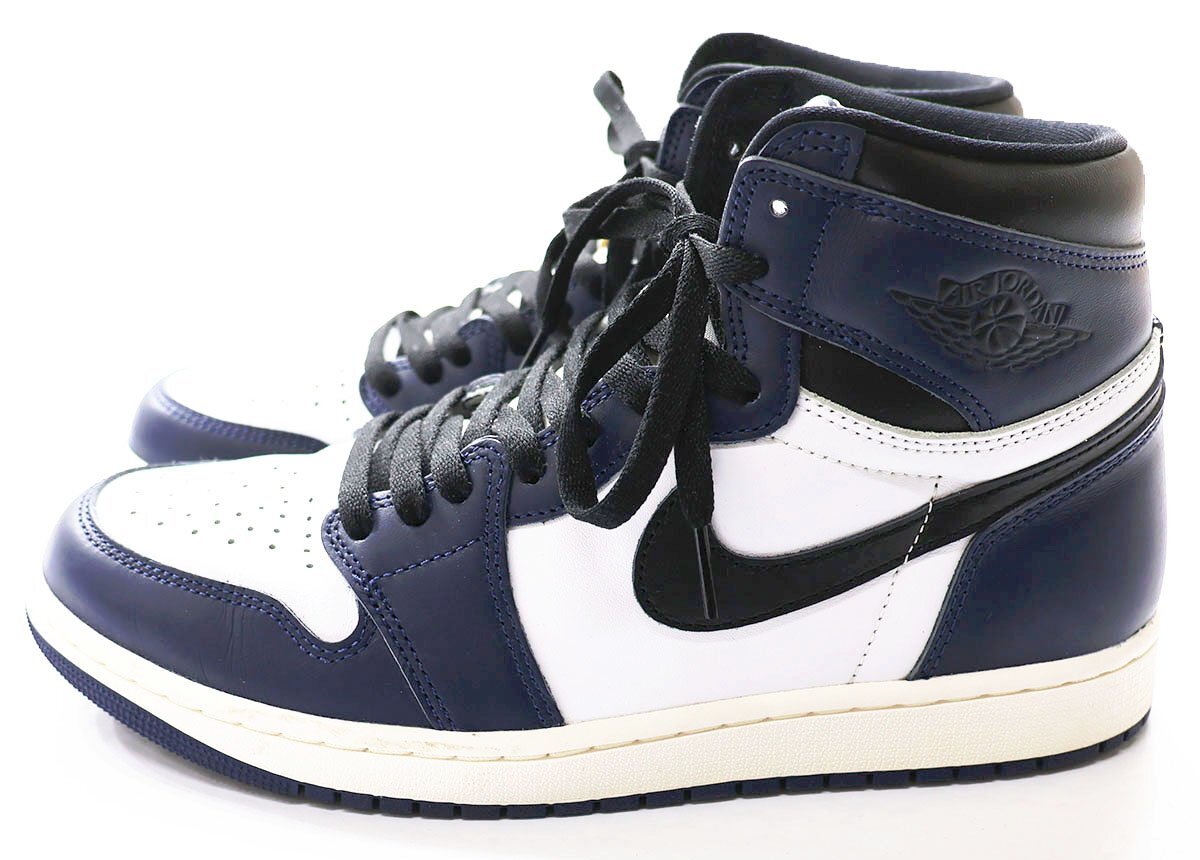 NIKE (ナイキ) AIR JORDAN 1 RETRO HIGH OG - MIDNIGHT NAVY / エアジョーダン 1 レトロ ミッドナイトネイビー DZ5485-401 極美品 10.5拍卖
