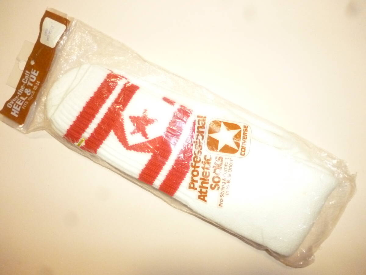 1点のみ 特大サイズ コンバース converse 赤ライン バスケ ハイソックス チューブソックス TUBESOCKS バッソク 送料無料拍卖