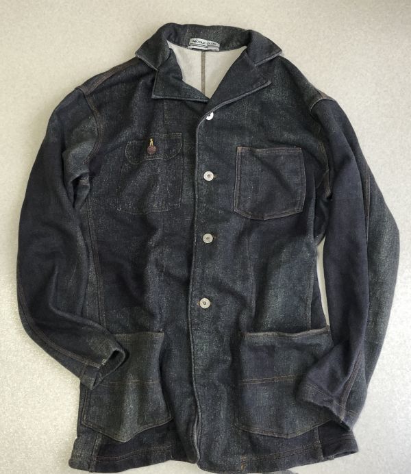 ★★初お取引様&P取得リピーター様→条件達成特典有り◎希少レア◎ビンテージ◎ニコル◎転写風騙しポケットスウェットジャケット拍卖