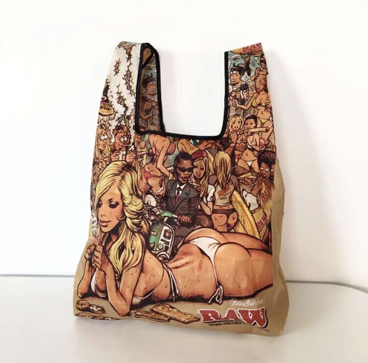 ◆送料無料◆新品 RAW ガールエコバッグ トートバッグ ロッキンジェリービーン 手巻きタバコ拍卖