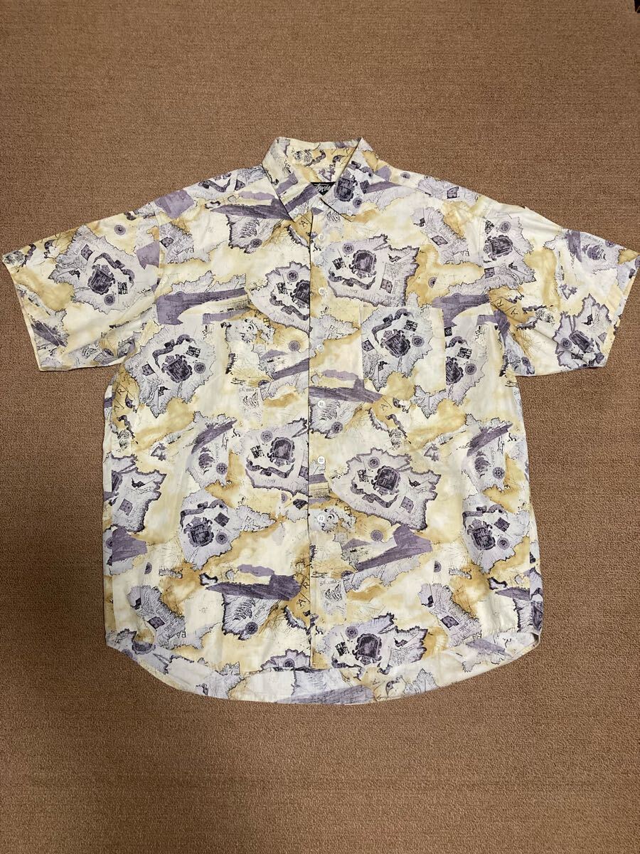 80s 黒タグ old stussy 総柄 半袖シャツ L アロハシャツ ビンテージ拍卖