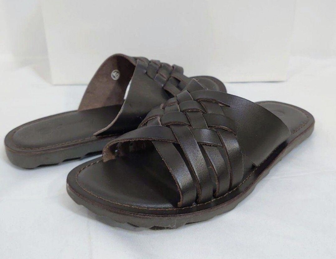 【25cm】CESMONY チェスモニー レザーサンダル 2743 BROWN拍卖