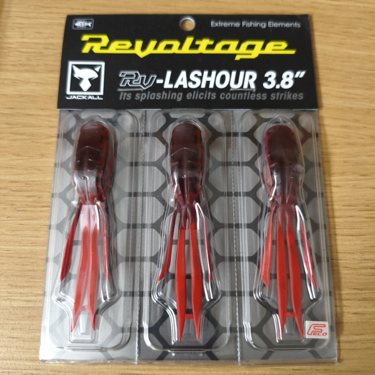 ジャッカル 未使用品RVラッシュアワー リボルテージ3.8インチアカガエルカバー最強!拍卖