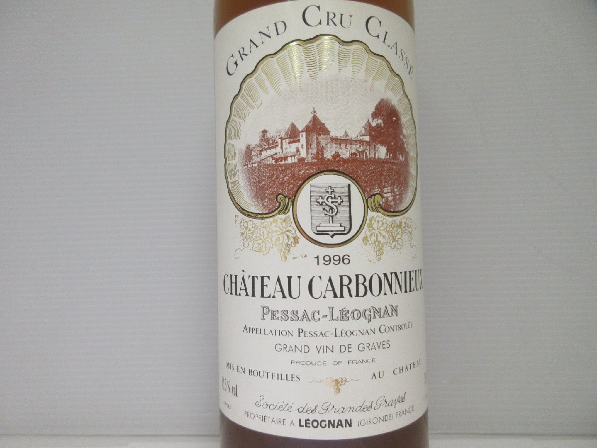 シャトー カルボーニュ 1996 CHATEAU CARBONNIEUX GRAND CRU CLASSE 750ml 12.5% ワイン 未開栓 古酒 ※飲用保障不可/C20588拍卖
