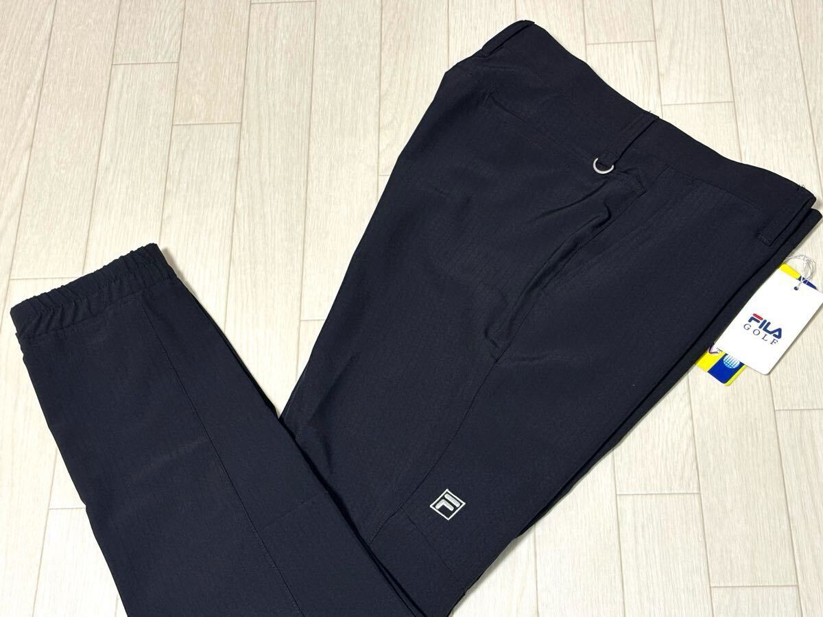 新品◆フィラ ゴルフ FILA GOLF ロゴ刺繍 吸汗速乾 ストレッチ テーパード ジョガーパンツ/春夏/ブラック/w90/送料185円拍卖