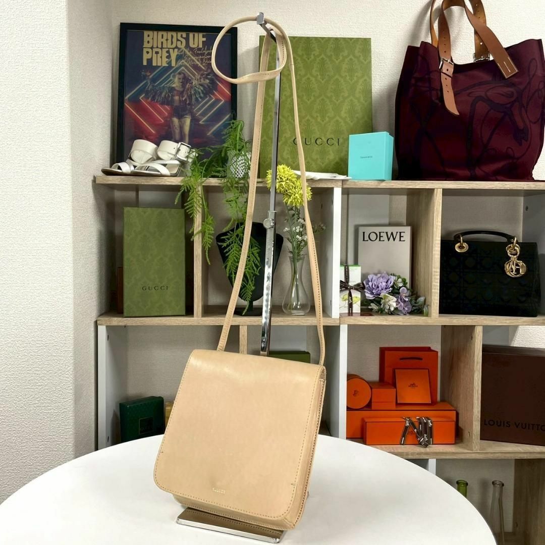 超美品 russet ヌメ革 オールレザー ショルダーバッグ サコッシュ拍卖