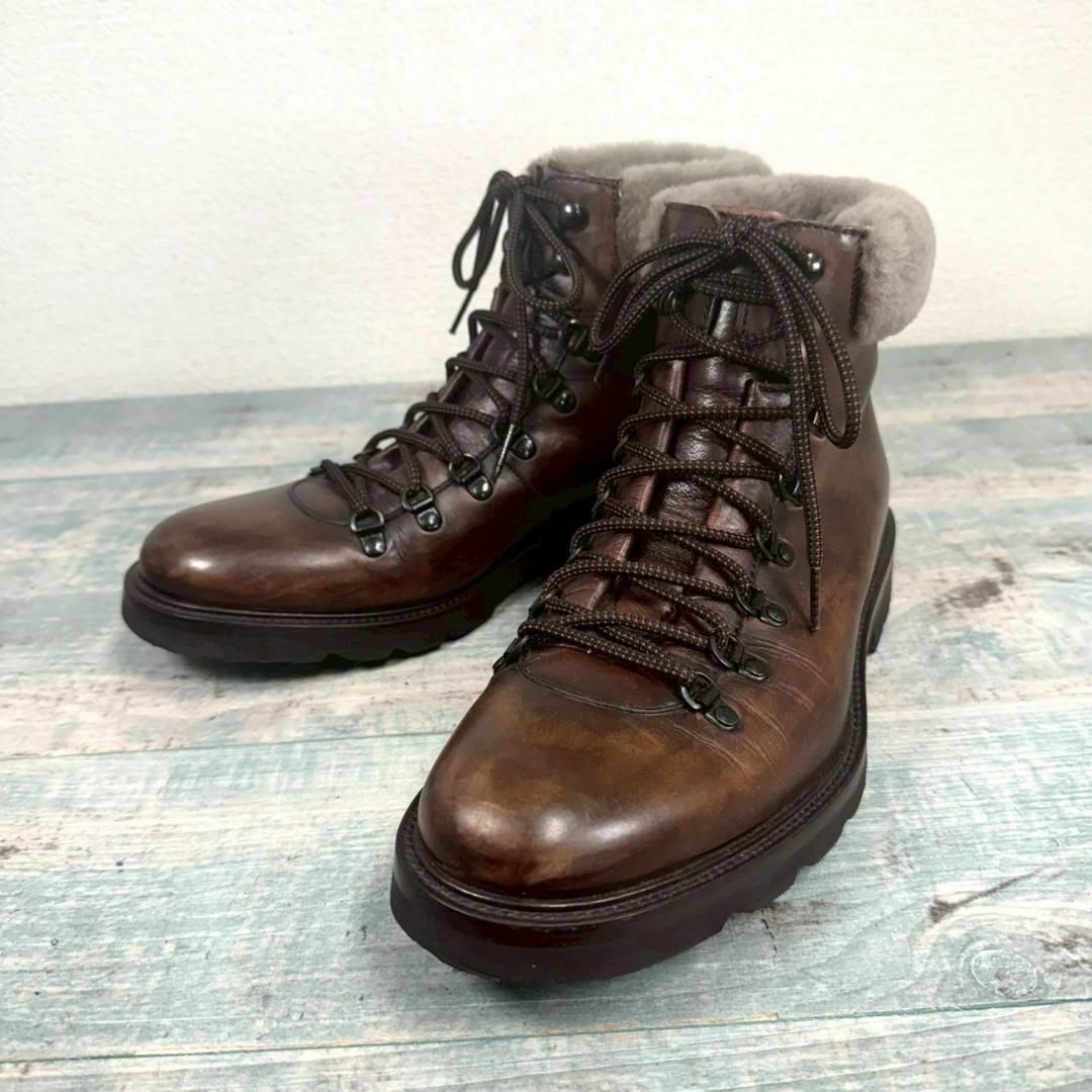 超美品 magnanni 名作 ラビットファー マウンテンブーツ 40拍卖