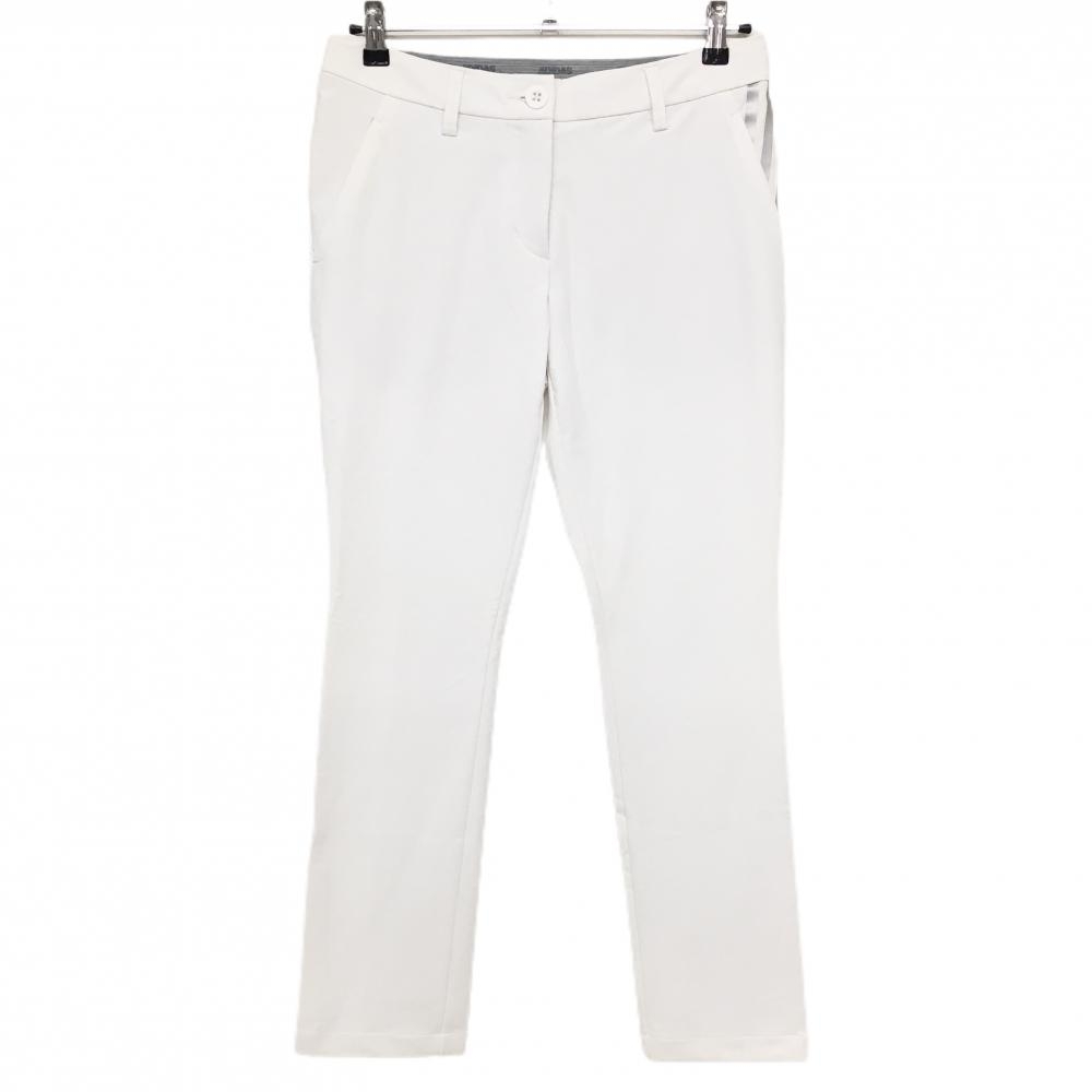 【美品】アディダス パンツ 白×グレー ポケット口3ライン レディース L ゴルフウェア adidas拍卖