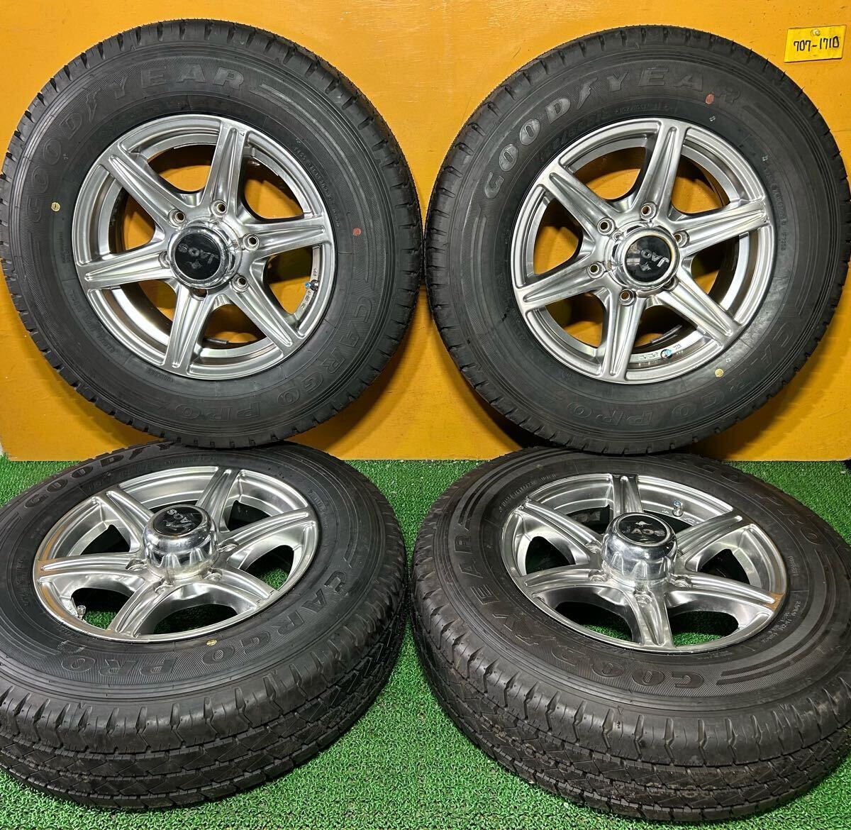 *夏用・未使用 195/80R15 107/105N LT GOOD YEAR CARGO PRO *【15×6.0J +33 PCD139.7×6H ハブ径110mm】2023年製造 *4本セット拍卖
