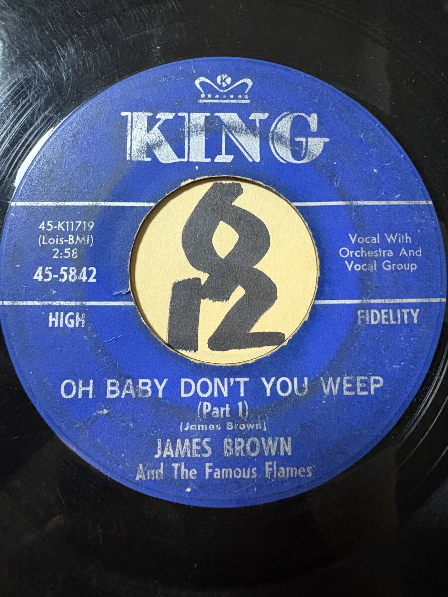 ★【100円セール】DOO-WOP45 JAMES BROWN AND THE FAMOUS FLAMES OH BABY DON’T YOU WEEP PT1 PT2 両面細かい傷あり拍卖