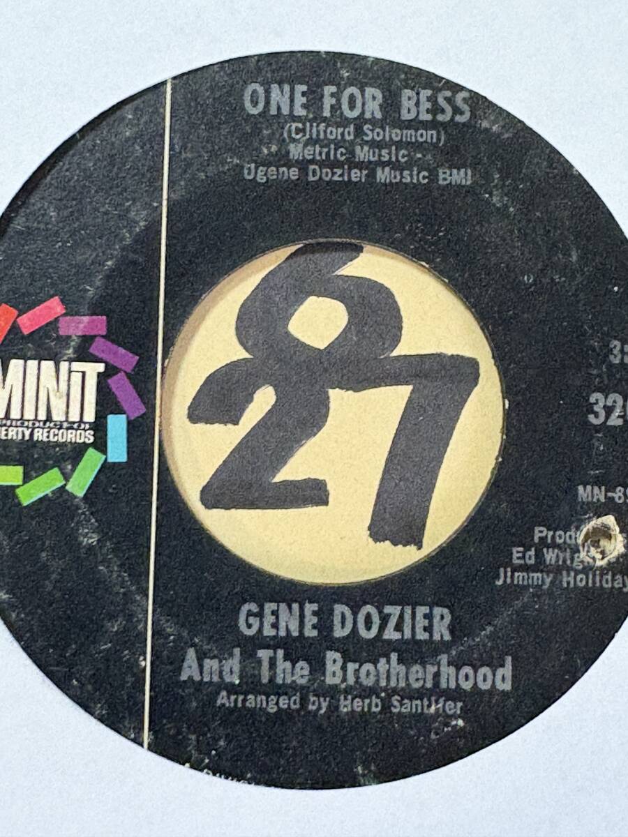 試聴 GENE DOZIER AND THE BROTHERHOOD ONE FOR BESS / A HUNK O FUNK 両面やや傷あり再生良好EX拍卖