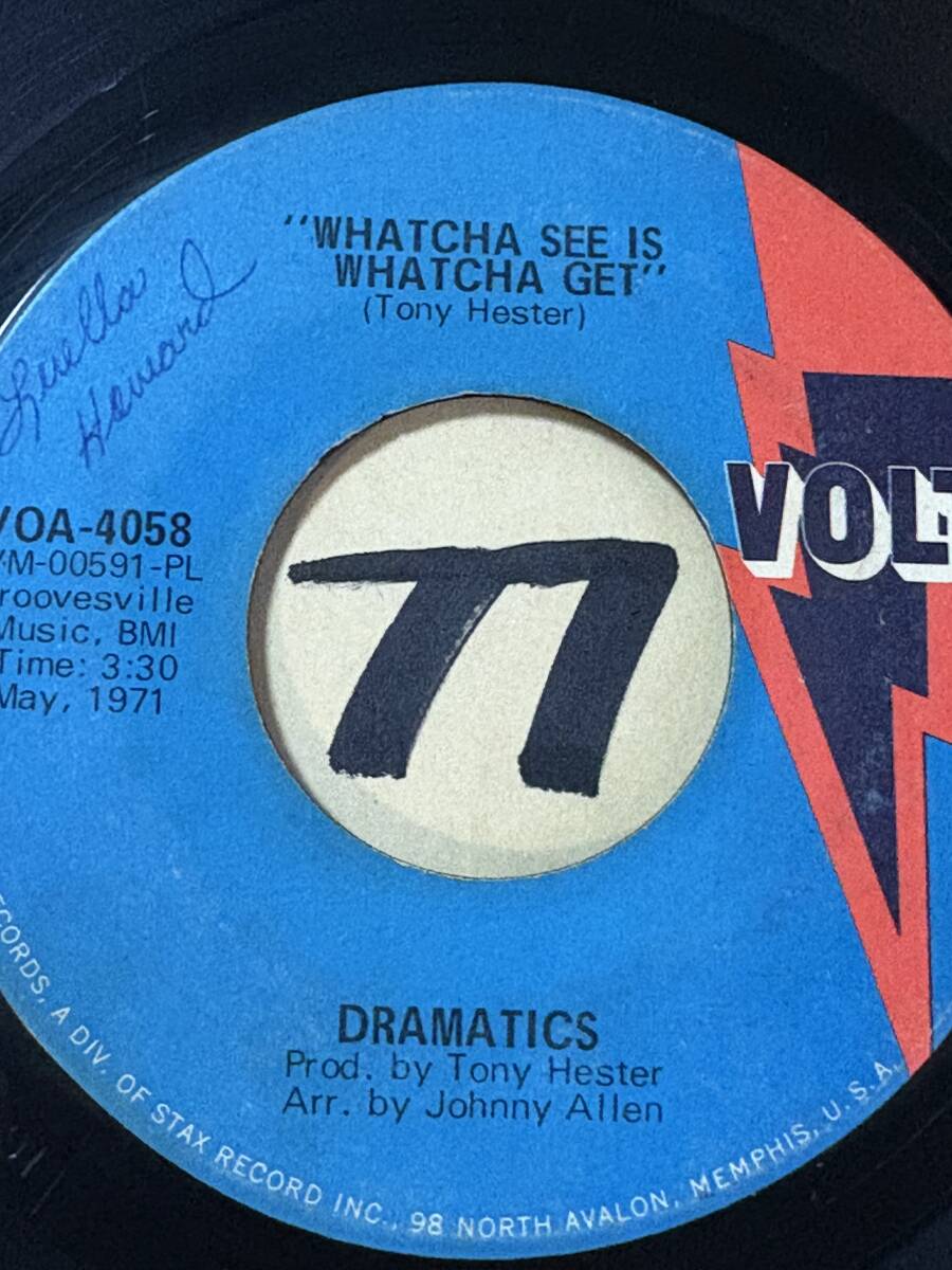 試聴 1971 DRAMATICS WHATCHA SEE IS WHATCHA GET 両面やや傷あり再生良好拍卖