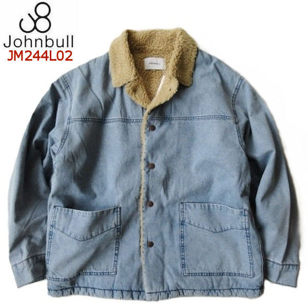セール!★ジョンブル/JOHNBULL【8オンスインディゴランチコート】デニムボアジャケット/カバーオール JM244L02 017フェード Lサイズ拍卖