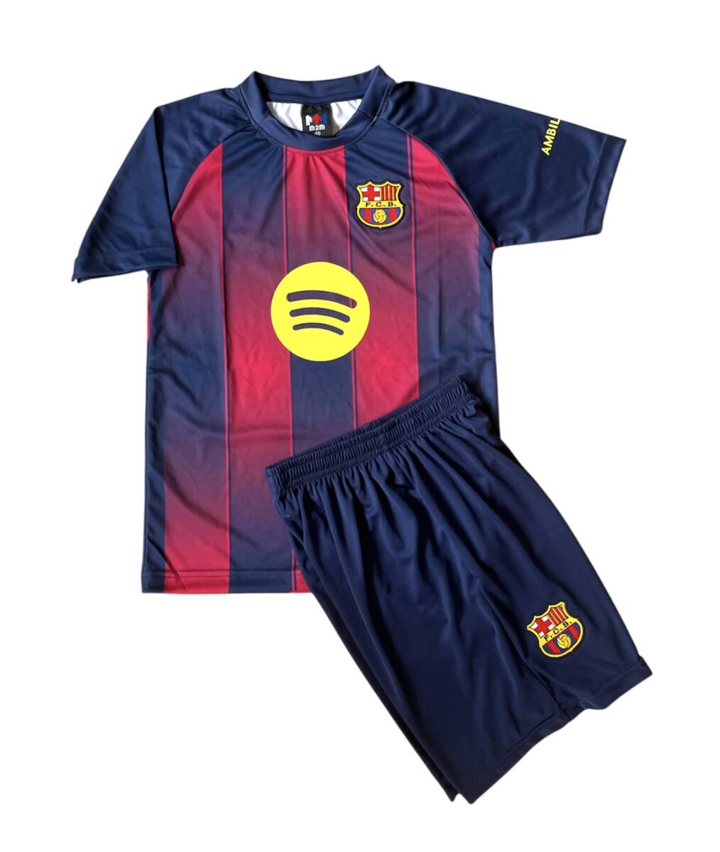 新作 バルセロナ(H)25/26 子供用 120-130㎝ 上下セット サッカー 送料無料 リーガエスパニョーラ 新品 来季モデル拍卖