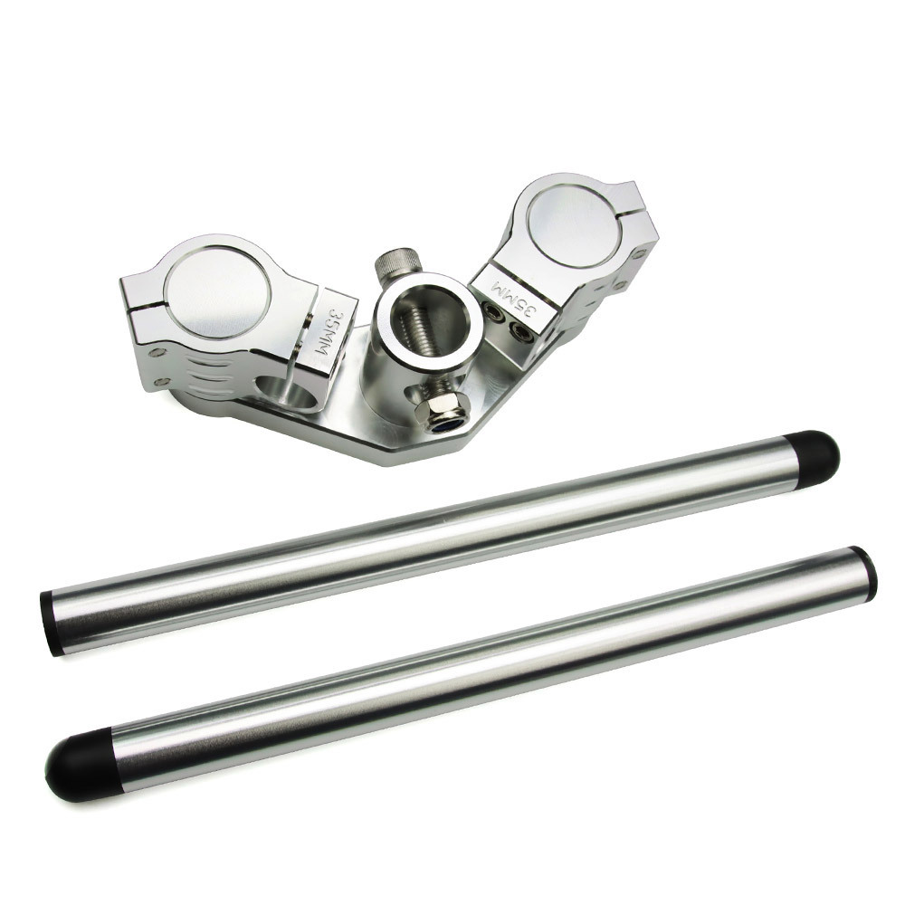 ホンダ 用 ZOOMER AF58 セパレートハンドル セパハン 角度調整可能 CNC切削加工 アルミ合金製 シルバー拍卖