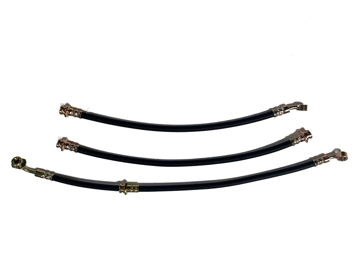 本州送料無料 ジムニー JB23 50mm ロング 黒ゴム ブレーキホースセット拍卖