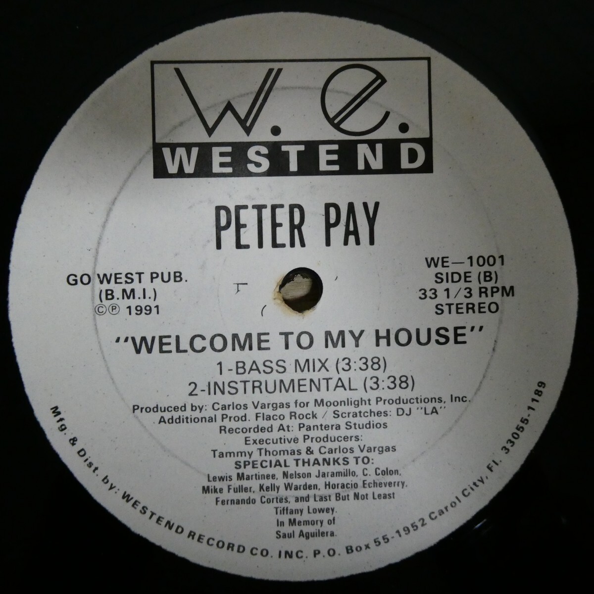 LP4194☆12インチ/US/WestEnd「Peter Pay / Welcome To My House / WE-1001」拍卖