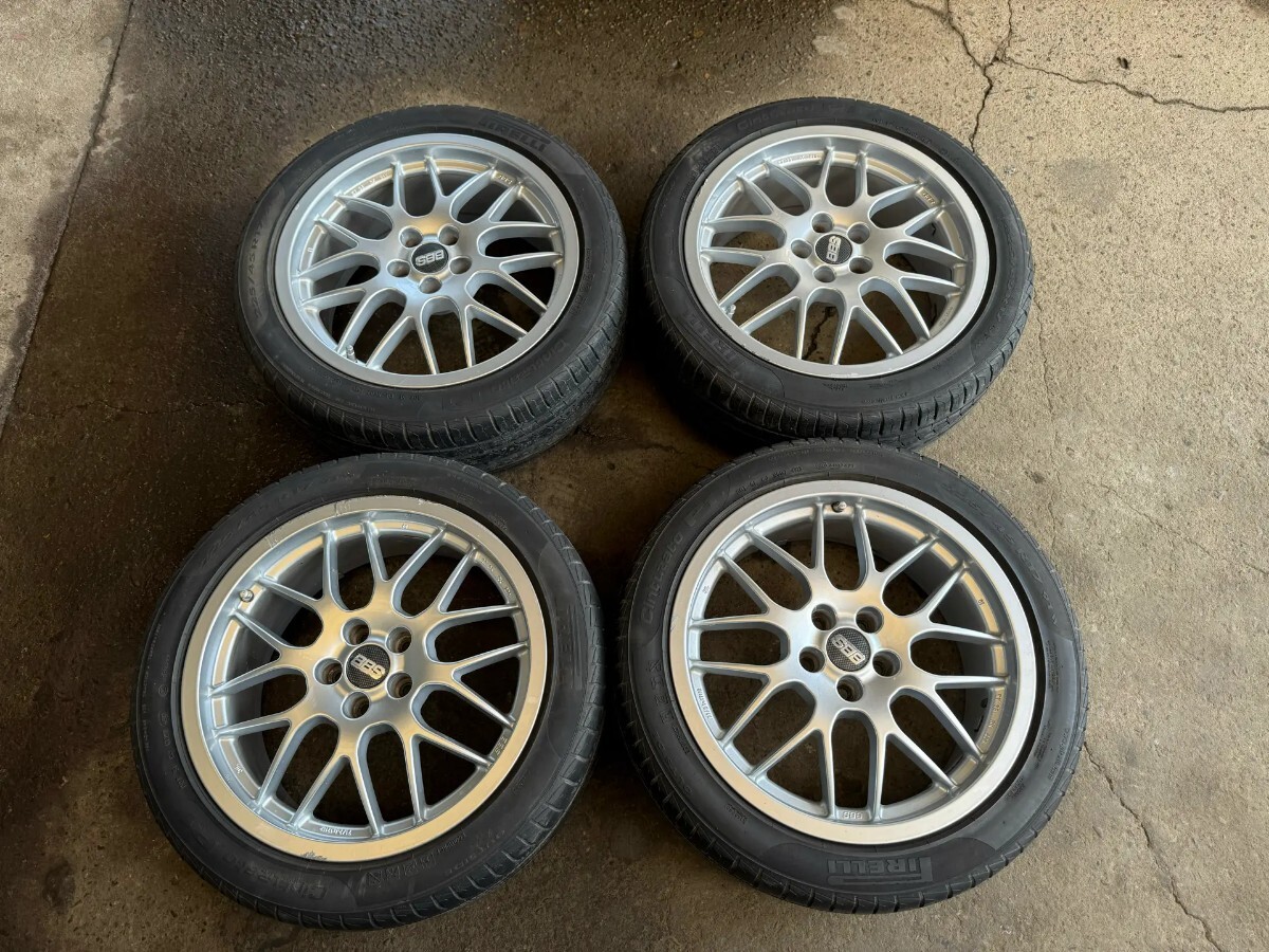 BBS pcd100 7.5/Jx17 ET35 5穴 17インチ ラジアル 225/45R17 ホイールのみ拍卖