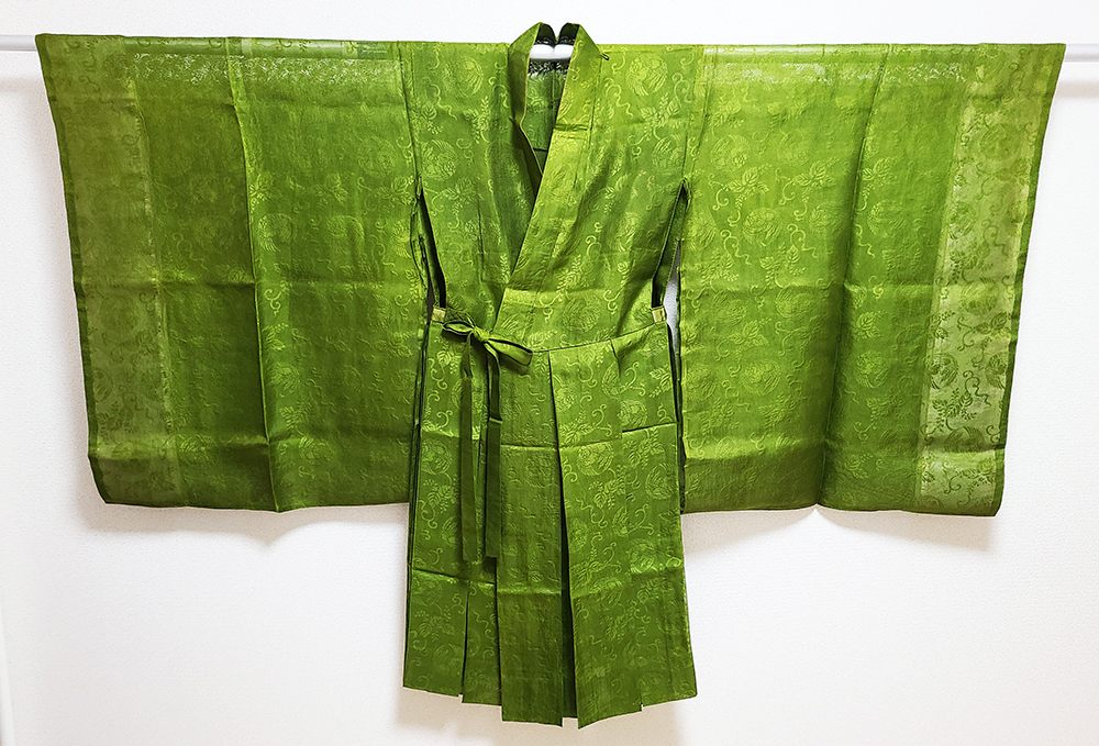 (07) 浄土宗 野村法衣店謹製 道具衣 萌黄衣 法衣 夏用 僧侶仏教仏具法衣袈裟装束制服素絹略衣直綴拍卖