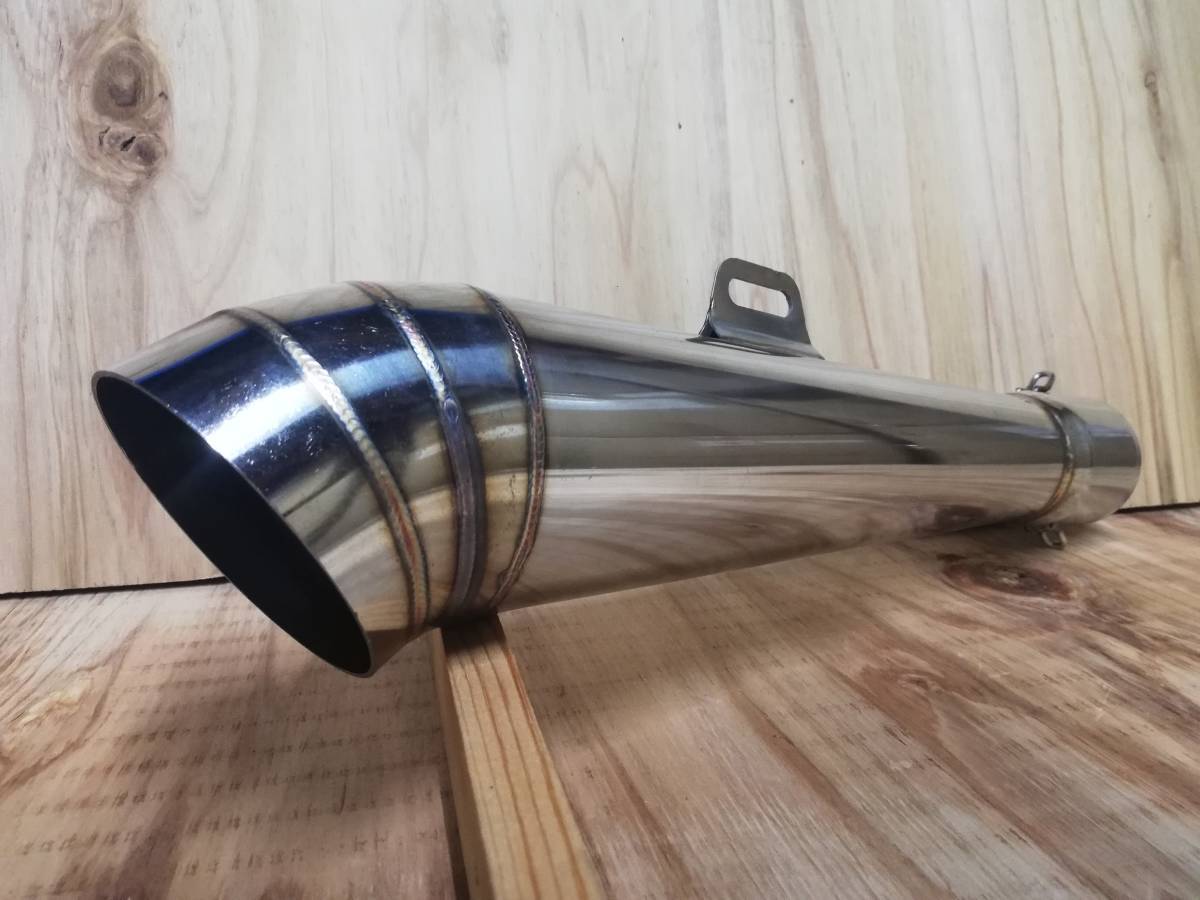 コニカル サイレンサー 60.5ステン/汎用 メガホンGPステンレス スリップオン60π用XJR1300 GSX-R750 GSX-R600 ZZR1200 ZX11 XJR1200拍卖