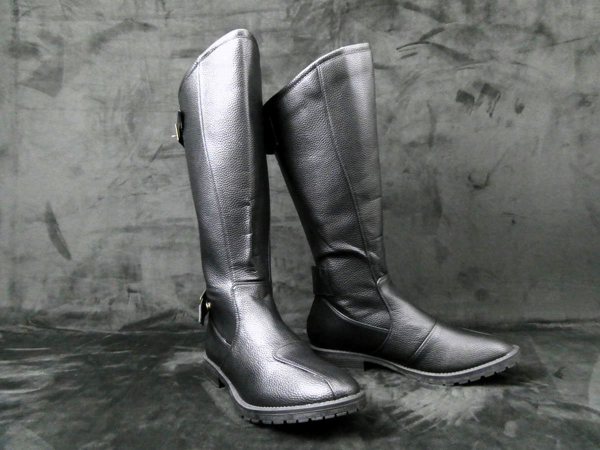 【送料無料】黒26.5cm特攻ブーツ/斜めカット ロングブーツ ライダーブーツ ツーリング 旧車會 街道レーサー 東京リベンジャーズ拍卖