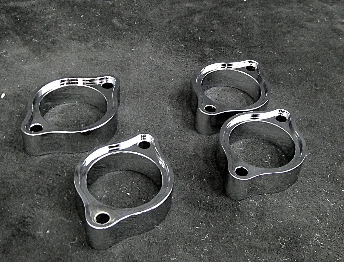 【送料無料】ゼファーΧ メッキ フランジ1台分/ゼファー400 Z400FX Z400GP GPZ400F ZR400割カラ 割りカラー マフラー 交換 旧車拍卖