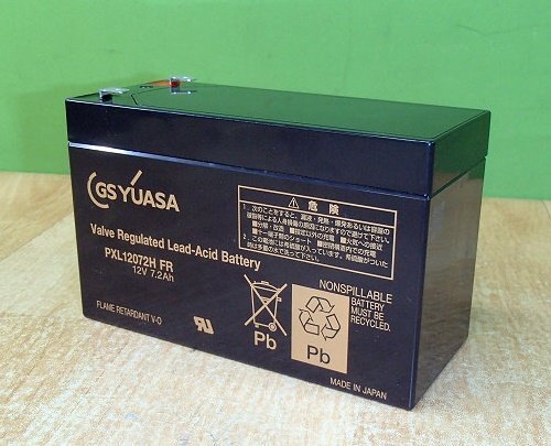 未使用 展示品 GS YUASA ユアサ 小形制御弁式 鉛 蓄電池 24年製 高率放電 長寿命タイプ PXL12072H FR 12V 7.2Ah拍卖