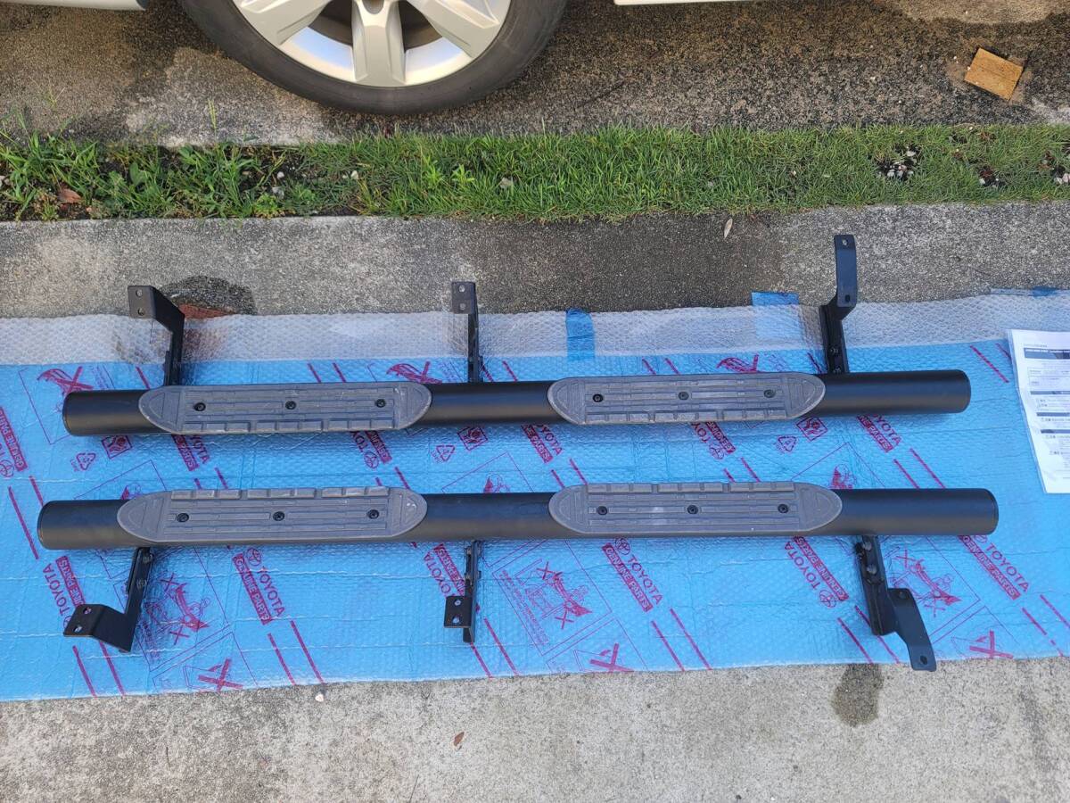 現状売切! JAOS 左右 SET ジャオス ウス擦れ等使用感有り 破損無し FJクルーザー GSJ15W サイドステップ サイドガード 中古 画像で要確認拍卖