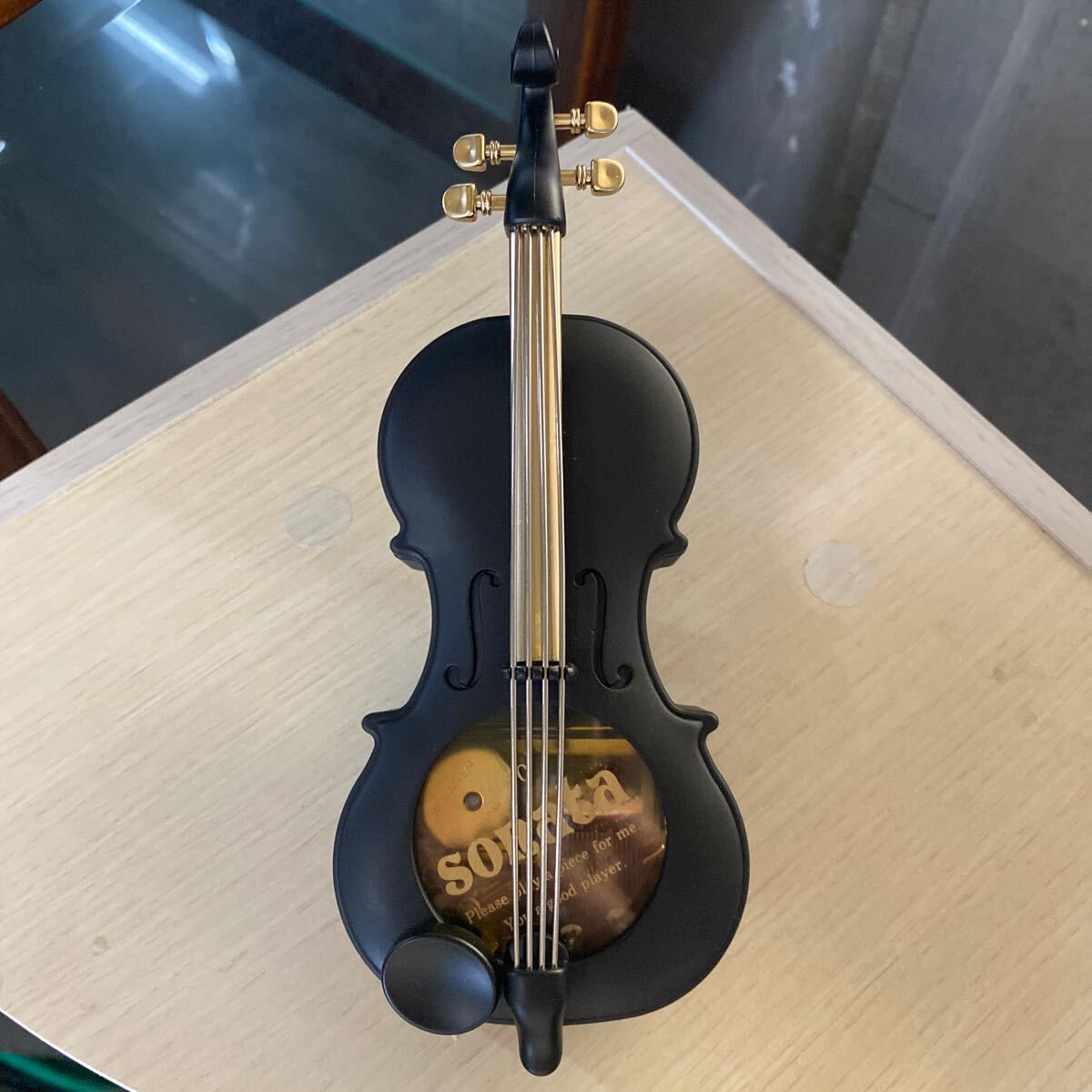 バイオリン型 オルゴール 小物入れ アクセサリーケース拍卖