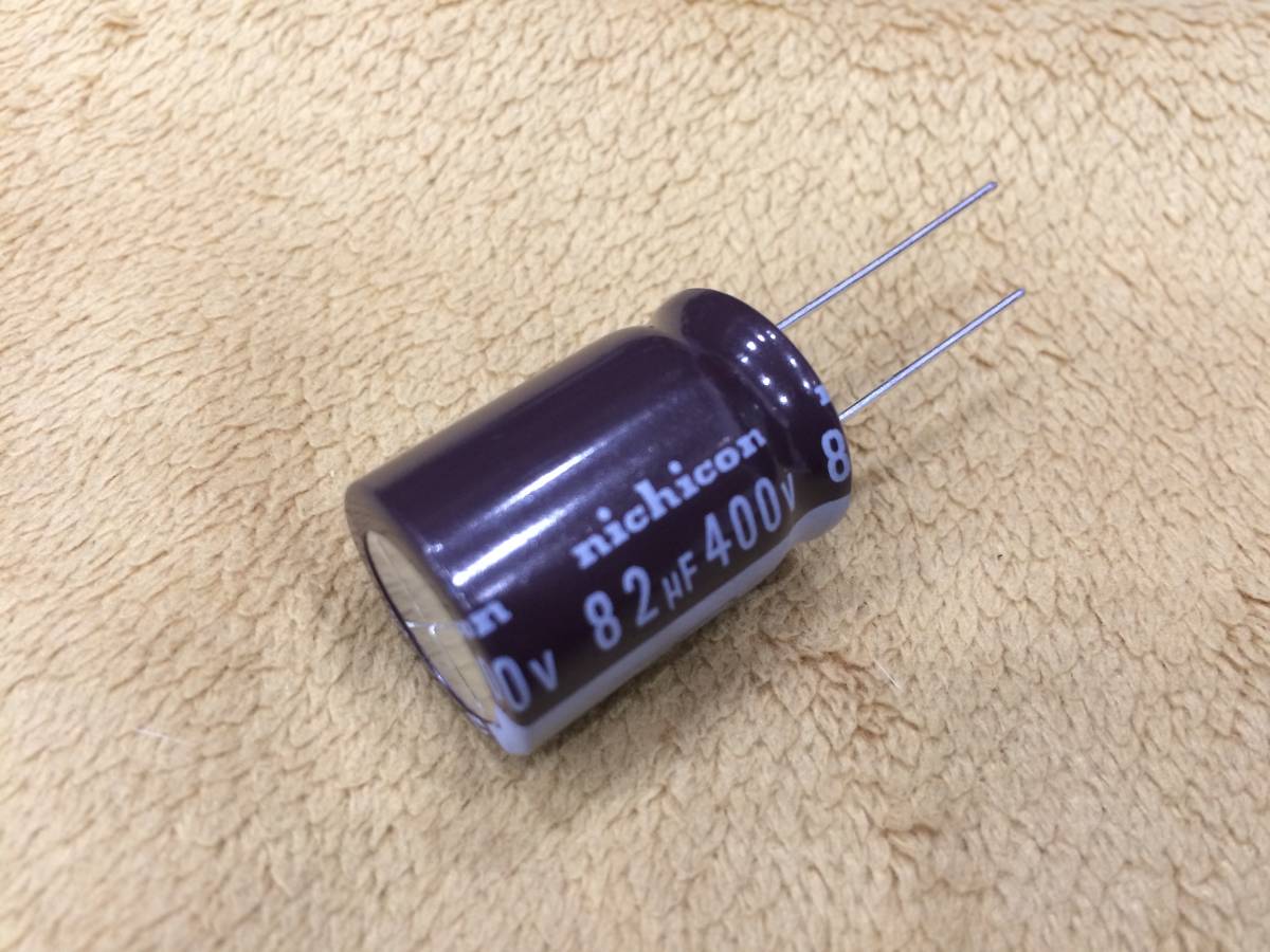 (1)ニチコン UCS 82μF 400V 105℃ UCS2G820MHD nichicon UCS 小型高リプル 長寿命 アルミ電解コンデンサー 1個 新品未使用拍卖