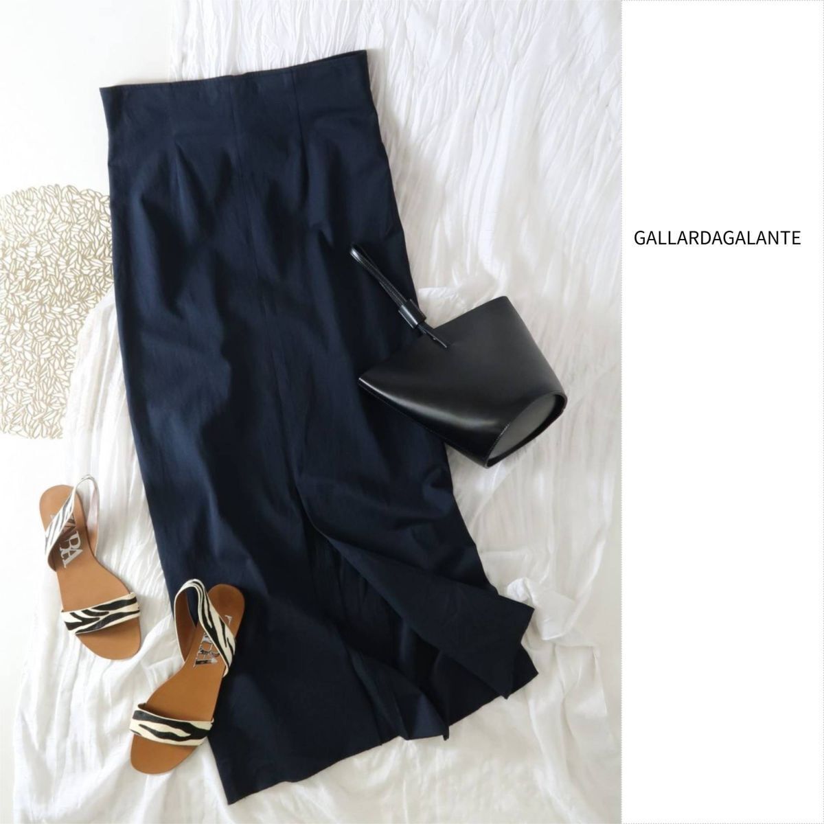 1.9万☆ガリャルダガランテ GALLARDAGALANTE☆洗える コットンストレッチマキシスカート 2サイズ☆R-O 4408拍卖