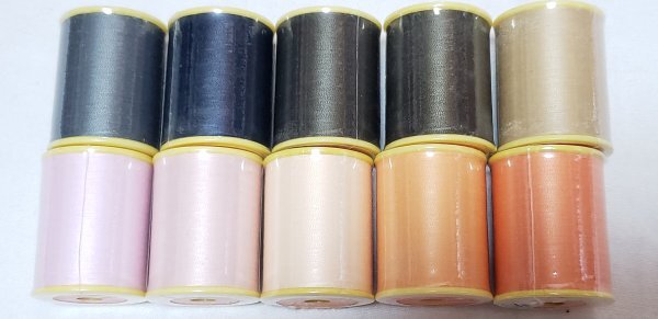 糸1677 シャッペスパン ♯90 ミシン糸 薄地用 300m ポリエステル 10点セット 送料込み 格安!セール!拍卖