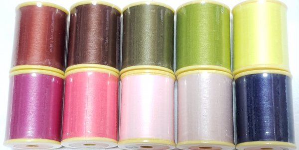 糸1709 シャッペスパン ♯90 ミシン糸 薄地用 300m ポリエステル 10点セット 送料込み 格安!セール!拍卖