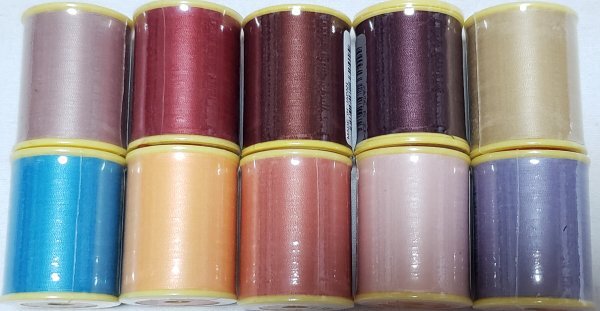 糸1715 シャッペスパン ♯90 ミシン糸 薄地用 300m ポリエステル 10点セット 送料込み 格安!セール!拍卖