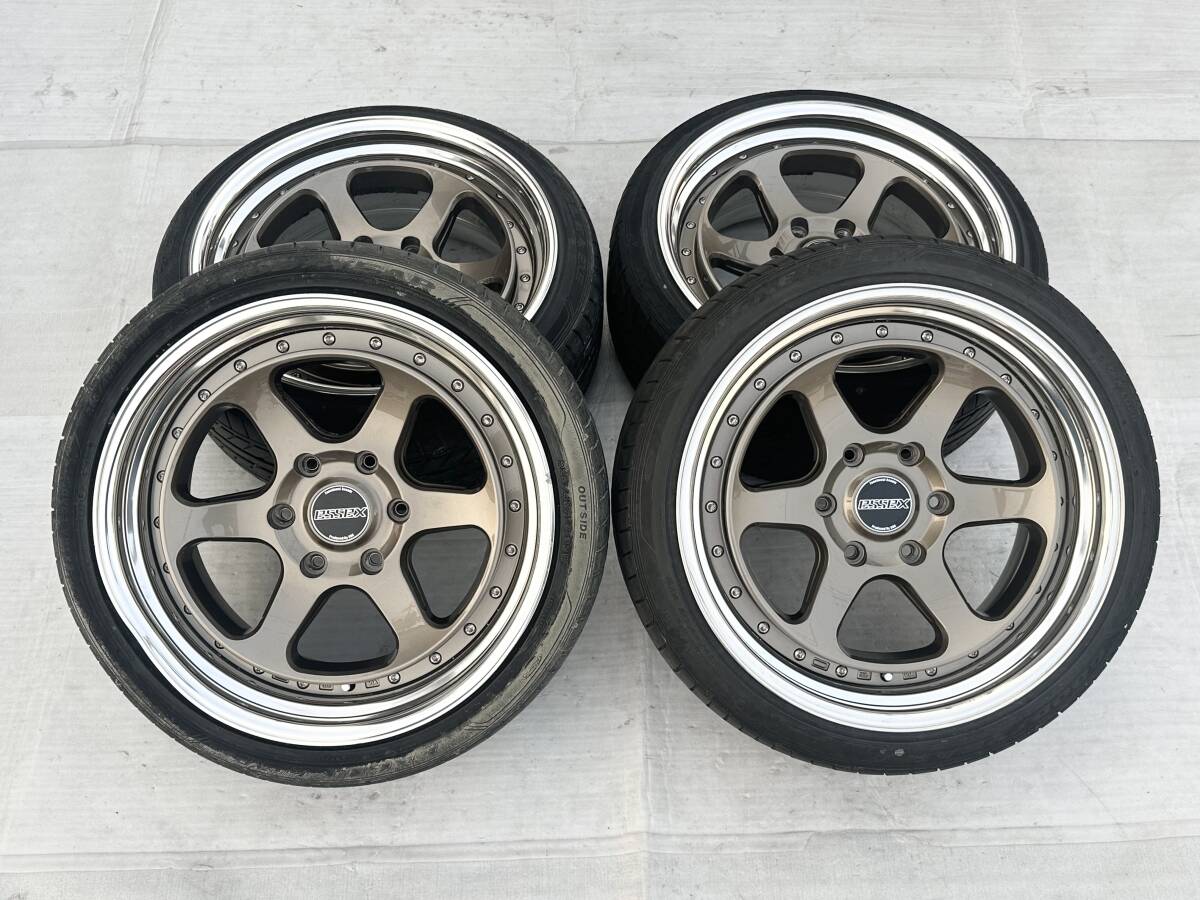 ★4本セット 送料込★即決 ESSEX EL タイヤ ホイール 19×9J 6穴 139.7 +25 ブロンズ 225/40R19 20年製 ハイエース 200系 エセックス 8746拍卖