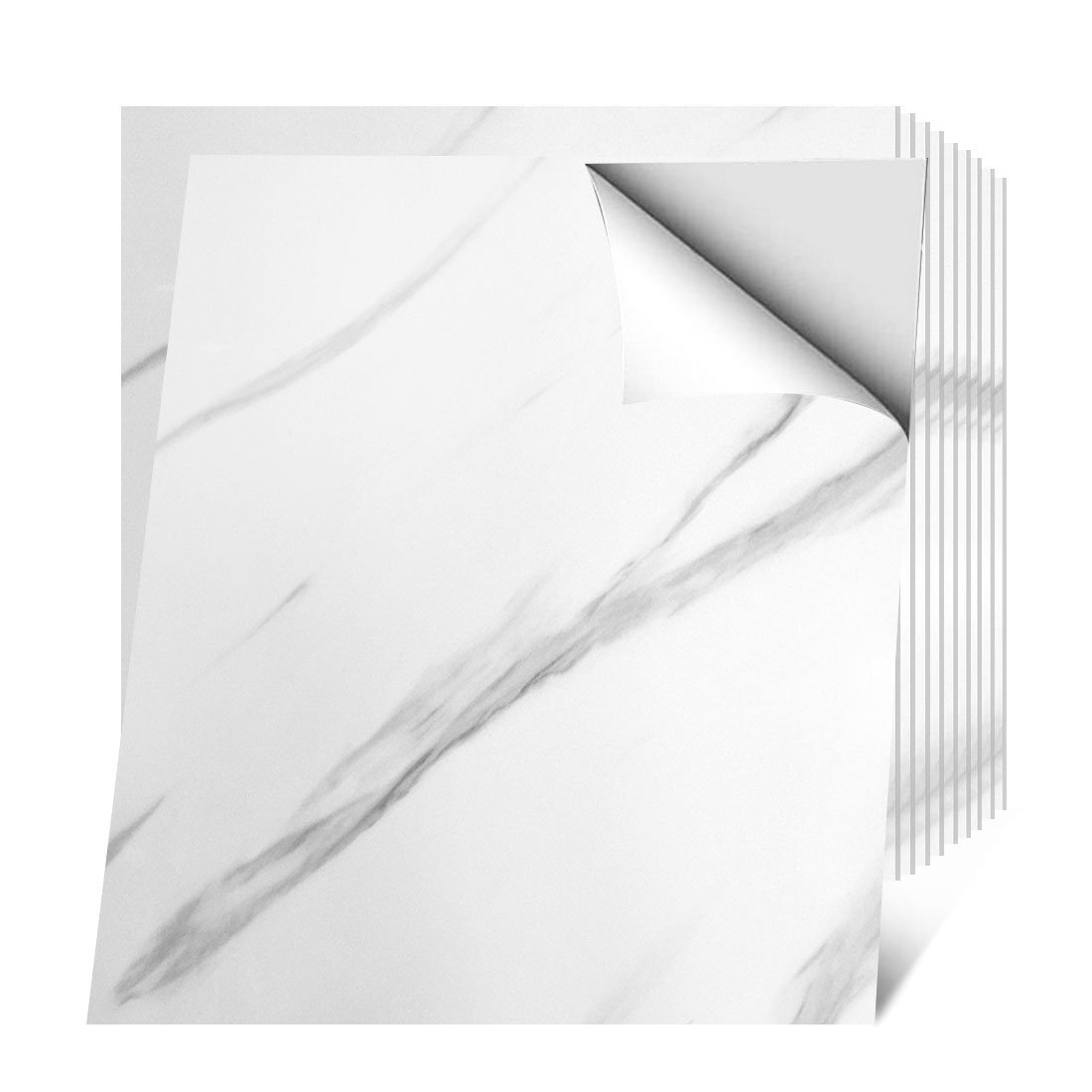 フロアタイル 10枚セット ジョイントマット 接着剤不要 床 リフォーム トイレ フローリング はがせる DIY 柄B ホワイト拍卖