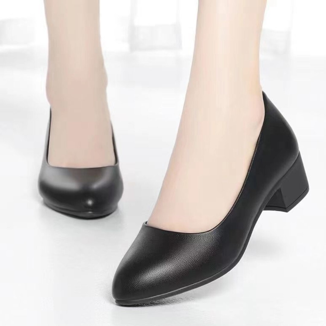 靴 bs14 【25cm】レディース ヒール 3.5cm ローヒール パンプス オフィス ビジネス フォーマル 通勤 リクルート 冠婚葬祭拍卖