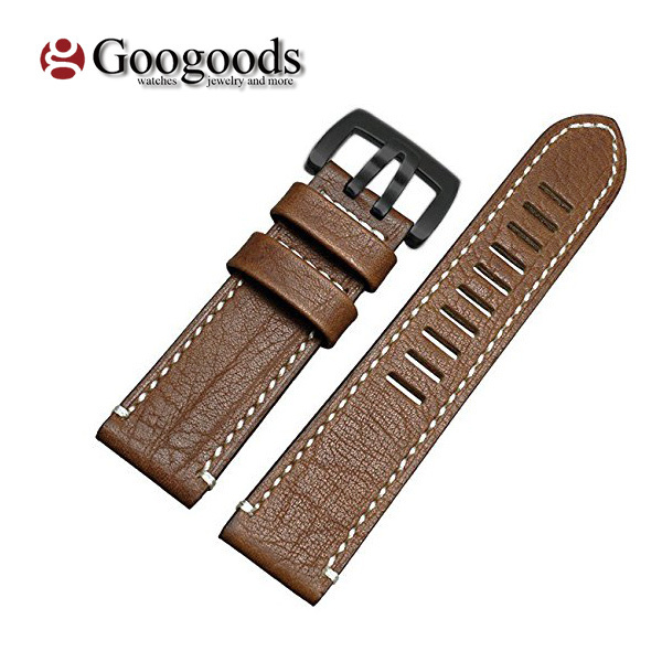 腕時計用バンド 高級本革腕時計ベルト for ルミノックス LB068 23mm 茶色-PVD拍卖