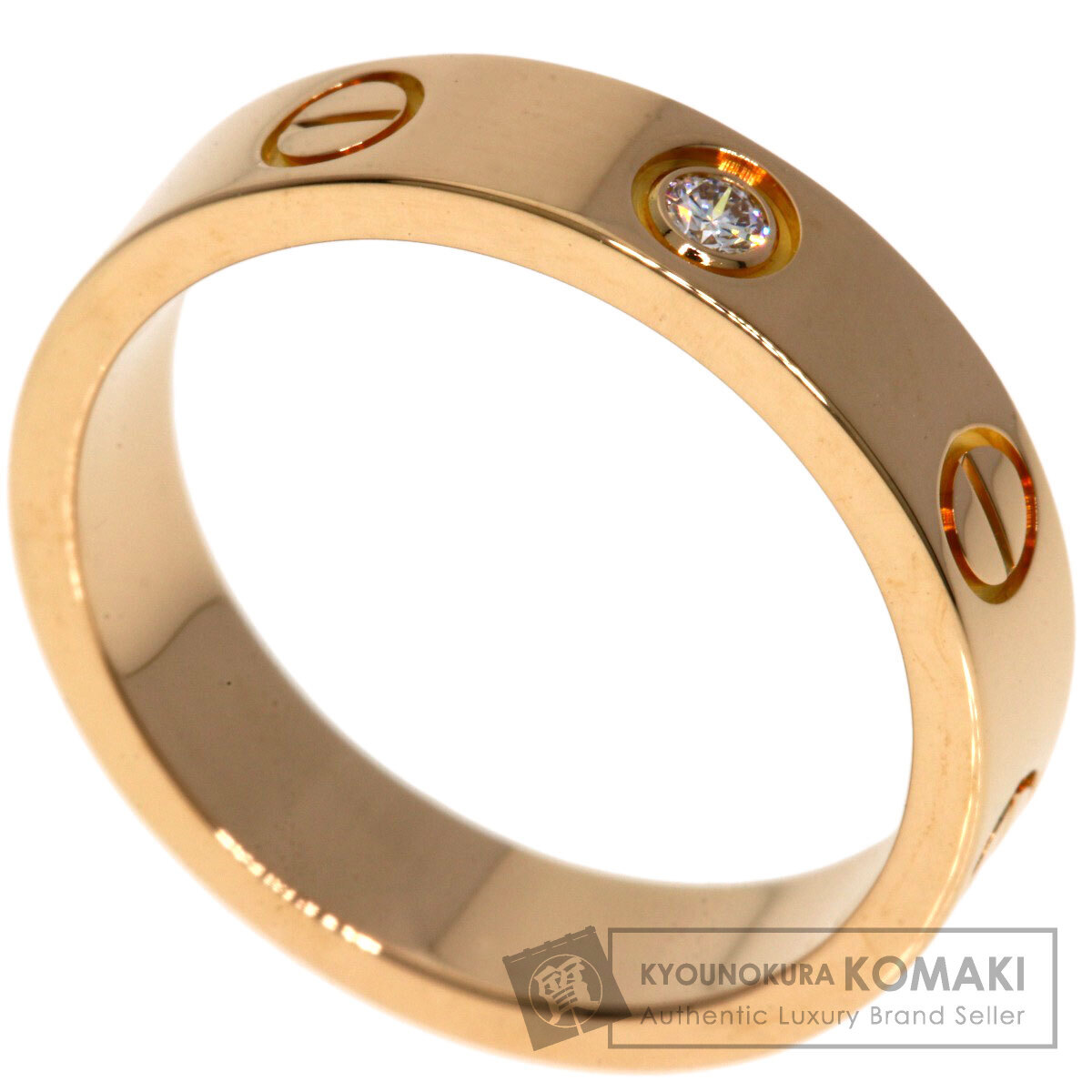 CARTIER カルティエ ミニラブリング 1P ダイヤモンド #47 リング・指輪 K18ピンクゴールド レディース 中古拍卖