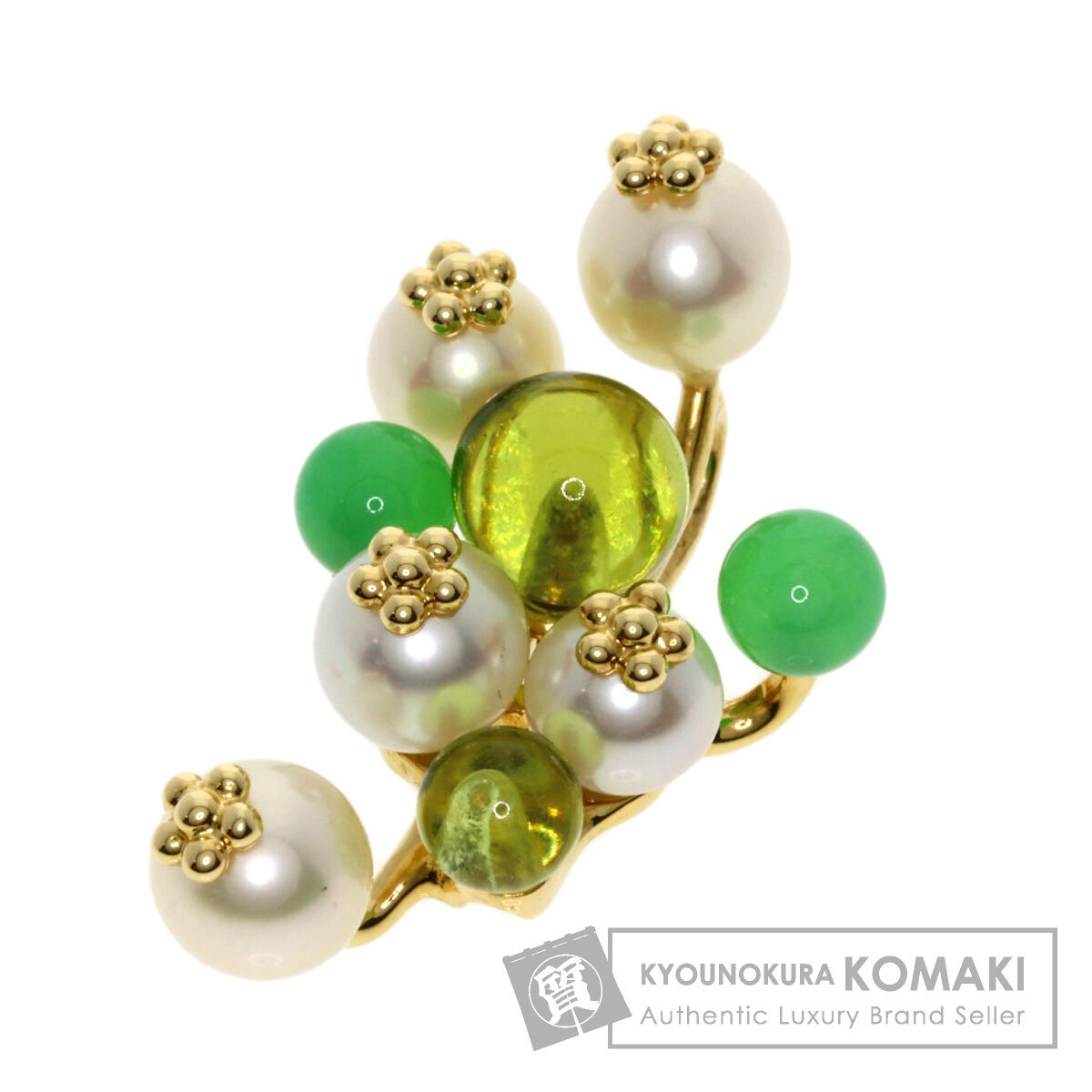 TASAKI タサキ パール 真珠 カラーストーン ペンダントトップ K18イエローゴールド レディース 中古拍卖