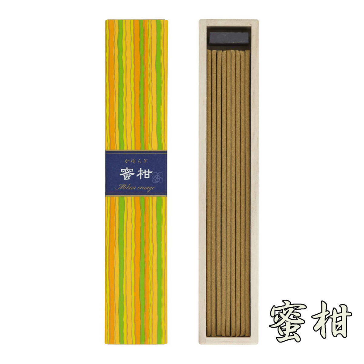 【日本香堂・かゆらぎ】蜜柑(40本入り・香立て付き)◆スティック/お香/インセンス/リラクゼーション拍卖