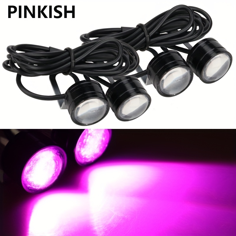 4個セット LEDミニライト バイク用 車用 補助ライト2cm 金属 ピンク 12V 防水 外装 オートバイ カーライト おしゃれ 明るい 汎用品 t7244拍卖