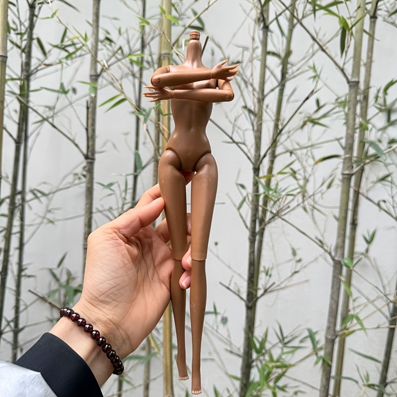アクションフィギュア 1/6スケール 黒人 ブラウン 女性 ボディ 汎用 素体 可動式 デッサンドール ナローショルダー バービー人形 t4298拍卖
