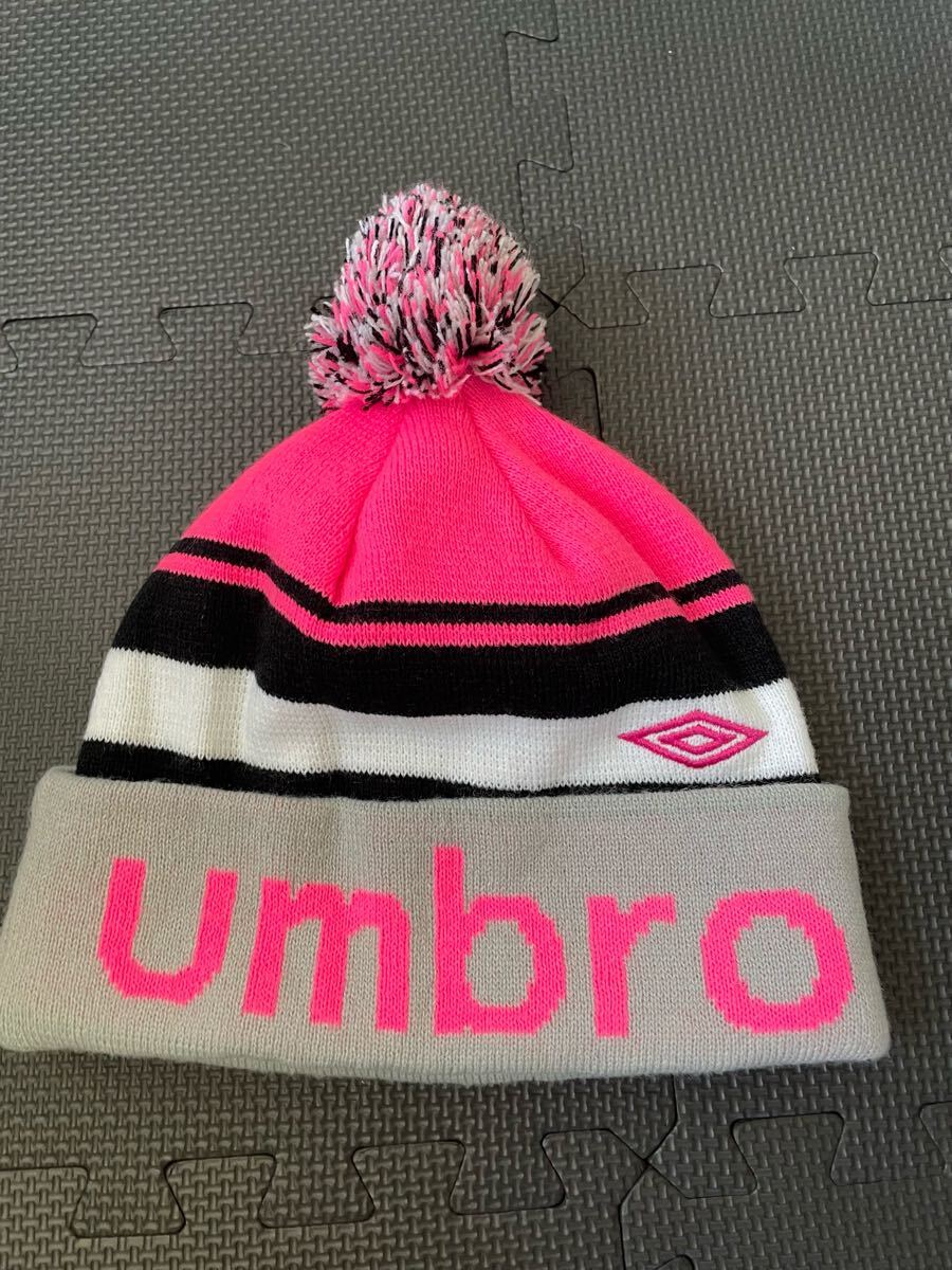 ★美品 umbro アンブロ ニットキャップ ポンポン ニット帽★拍卖