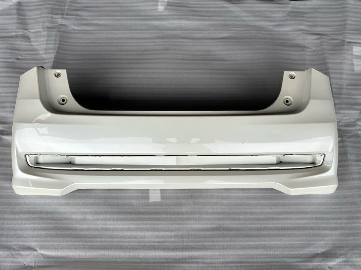 ホンダ N-WGNリアバンパー  Nワゴン カスタム 前期JH1純正 破損無 リアバンパー パールホワイト NH624P Rバンパー 71501-T6G-J00ZF拍卖