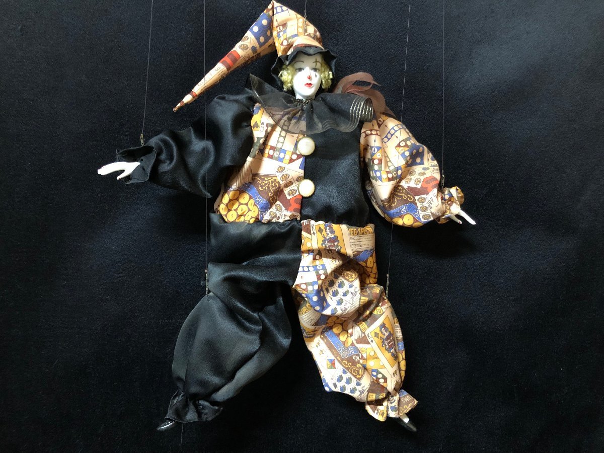 25B100 送料無料 操り人形 ccescent マリオネット ドール ピエロ 道化師 インテリア レトロビンテージ 長期保管品 ジャンク扱い拍卖
