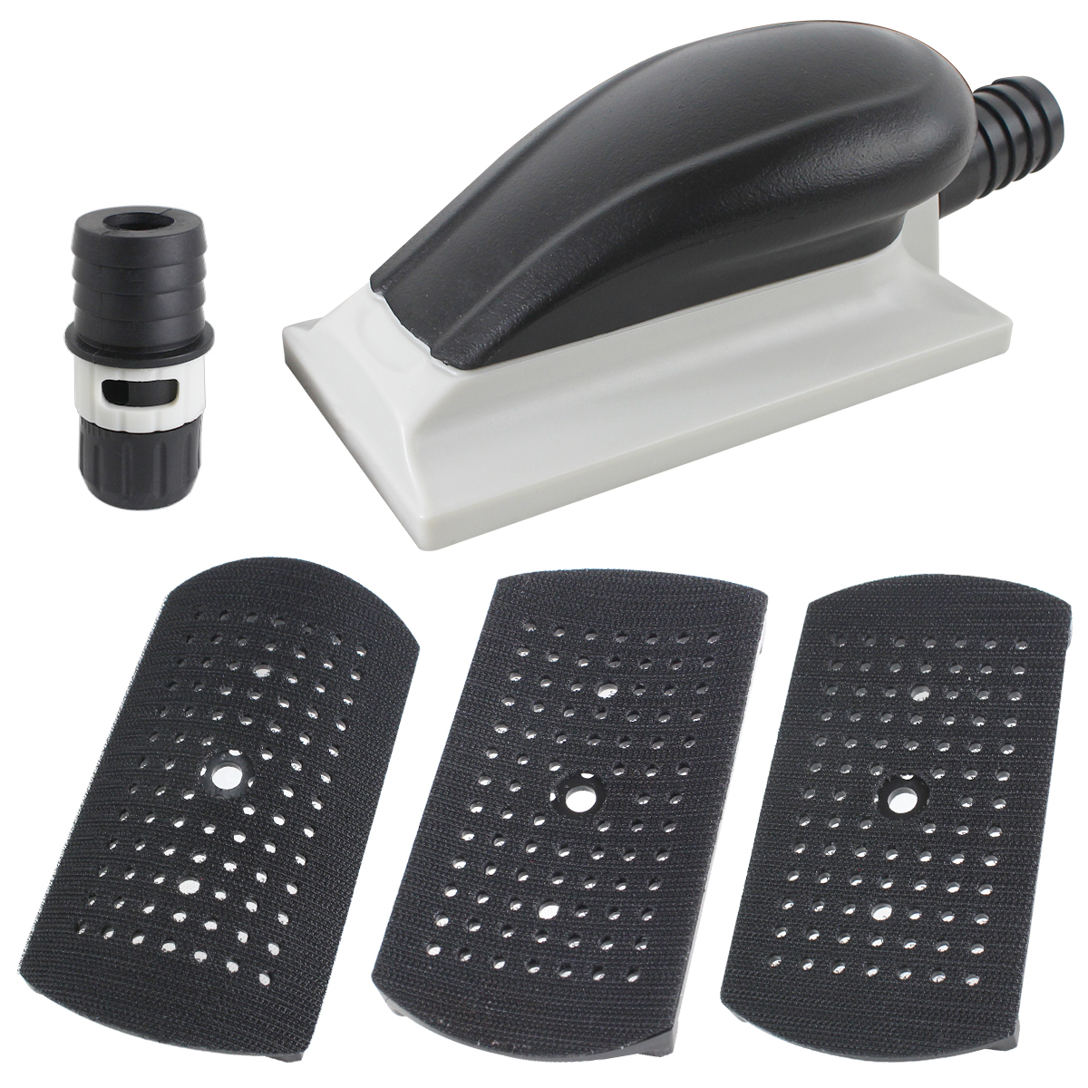 145mm パテ研ぎ ファイル 付替え セット 平面 湾曲 逆/アール ハンド サンディングブロック マジックパッド 吸塵 研磨 鈑金拍卖